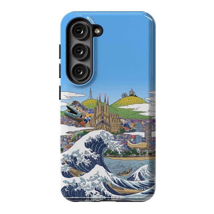 Galaxy S23 StrongFit The great wave in Barcelona by Alberto