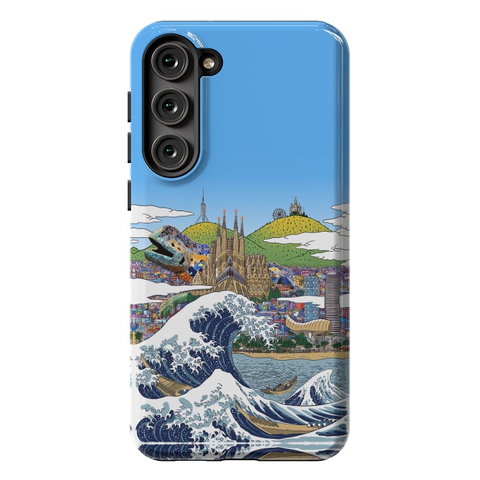 Galaxy S23 Plus StrongFit The great wave in Barcelona by Alberto