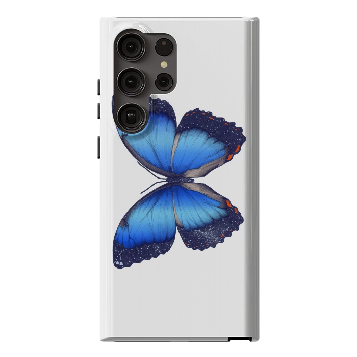 Galaxy S23 Ultra StrongFit Cosmic Blue Butterfly by ECMazur 