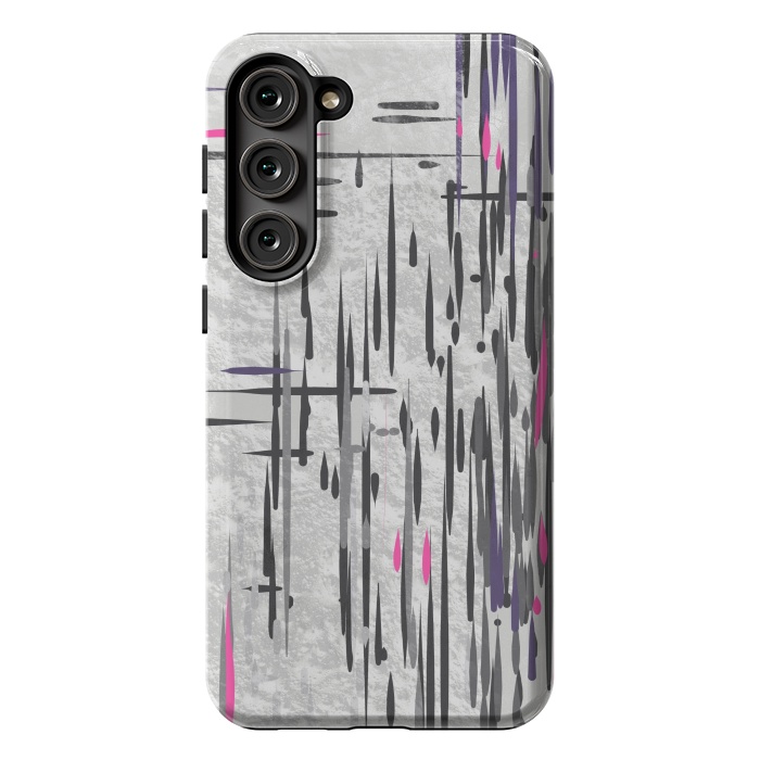 Galaxy S23 Plus StrongFit Abstract pink and grey highlights  by Josie