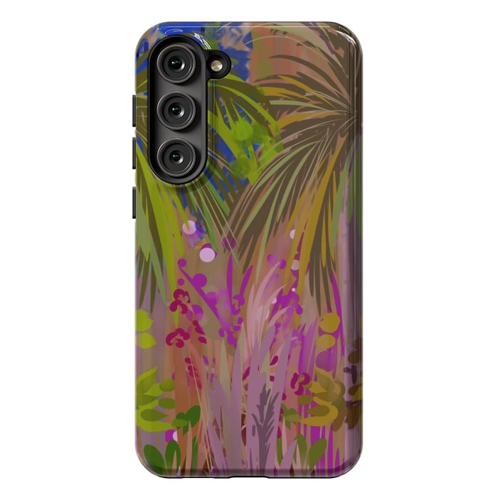 Galaxy S23 Plus StrongFit Pink palms by Josie