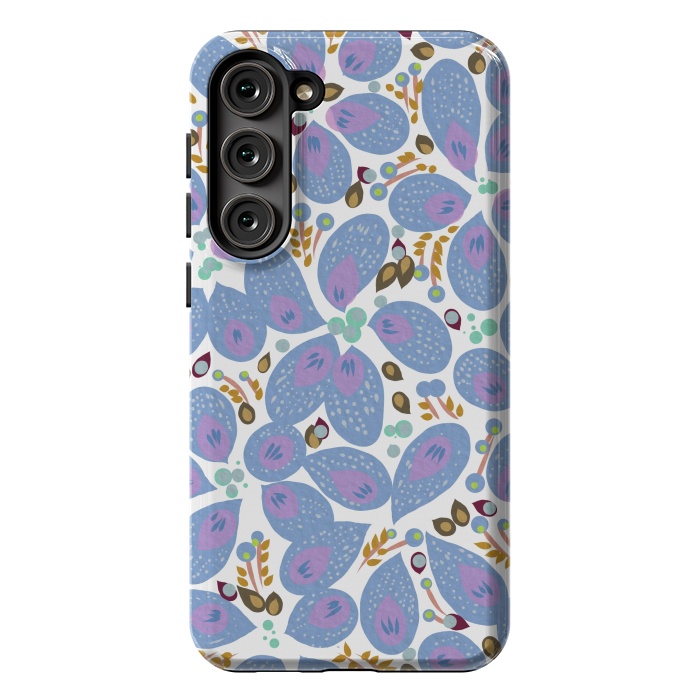 Galaxy S23 Plus StrongFit Paisley Blue by Josie