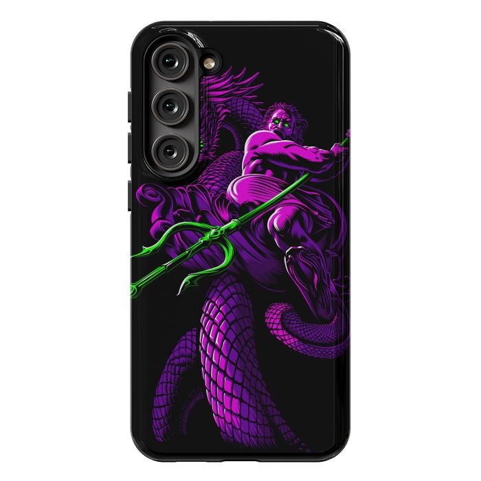 Galaxy S23 Plus StrongFit Poseidon with Trident and Dragon by Alberto