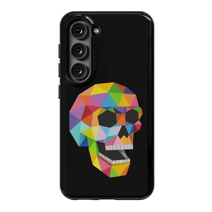 Galaxy S23 StrongFit Skull Polygons by Coffee Man