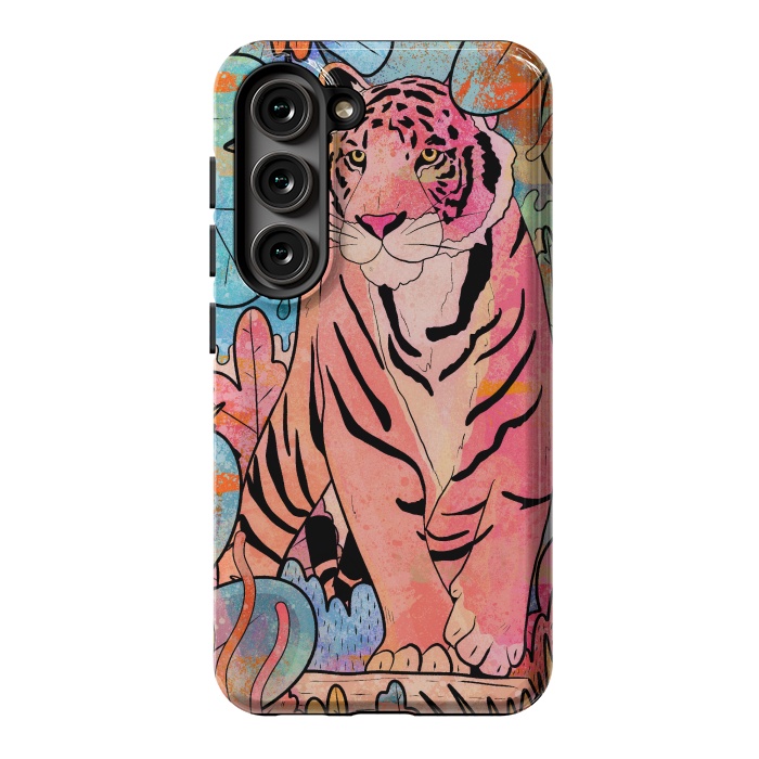 Galaxy S23 StrongFit The big tiger cat by Steve Wade (Swade)