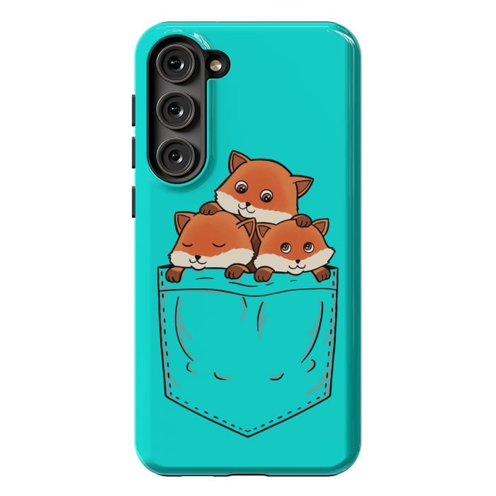 Galaxy S23 Plus StrongFit Fox Pocket by Coffee Man