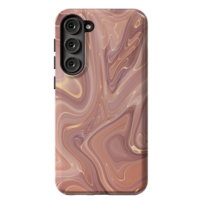 Galaxy S23 Plus StrongFit Brown Marble Liquid by ArtsCase
