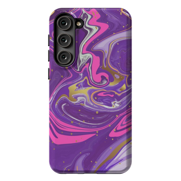 Galaxy S23 Plus StrongFit Liquid Marble Purple COLORS by ArtsCase