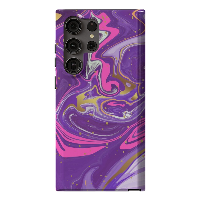Galaxy S23 Ultra StrongFit Liquid Marble Purple COLORS by ArtsCase