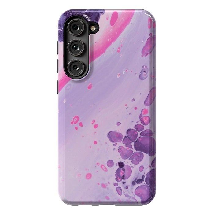 Galaxy S23 Plus StrongFit Pink and Purple Waves by ArtsCase