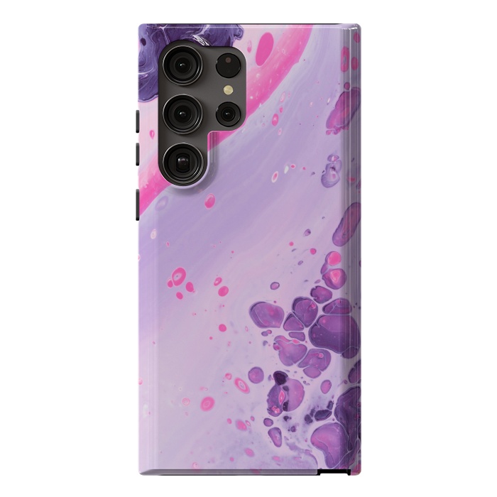 Galaxy S23 Ultra StrongFit Pink and Purple Waves by ArtsCase