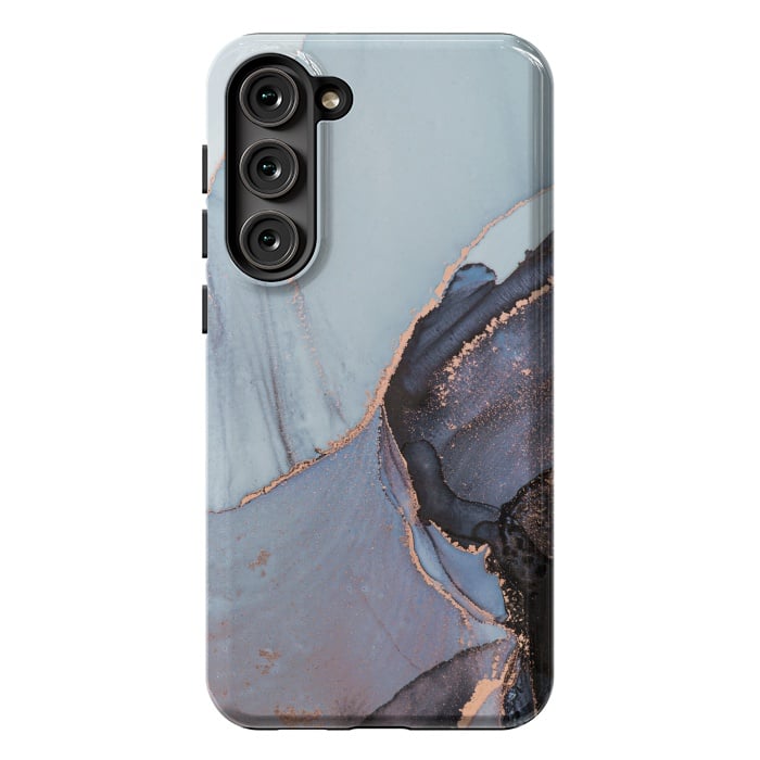 Galaxy S23 Plus StrongFit Gray and Gold Paints by ArtsCase