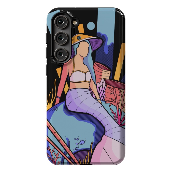 Galaxy S23 Plus StrongFit The skull and the mermaid by Steve Wade (Swade)