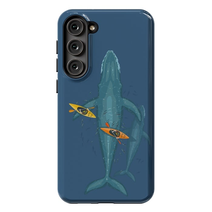 Galaxy S23 Plus StrongFit Canoes on whale family by Alberto