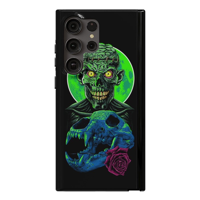 Galaxy S23 Ultra StrongFit Skull and flower zombie by Alberto