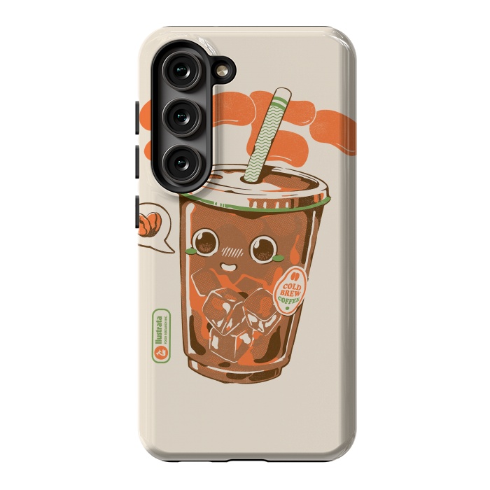 Galaxy S23 StrongFit Cute Cold Brew Coffee  by Ilustrata