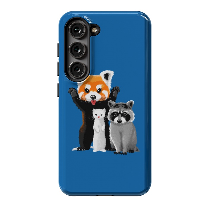 Galaxy S23 StrongFit Raccoon, ferret and red panda by Alberto