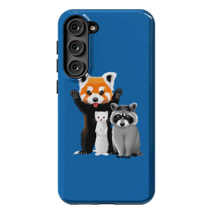 Galaxy S23 Plus StrongFit Raccoon, ferret and red panda by Alberto