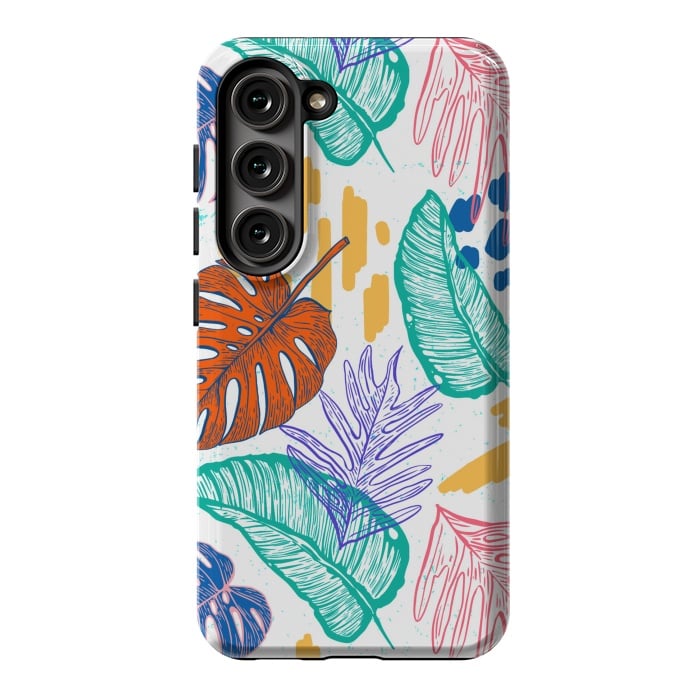 Galaxy S23 StrongFit Monstera Leaves by ArtsCase