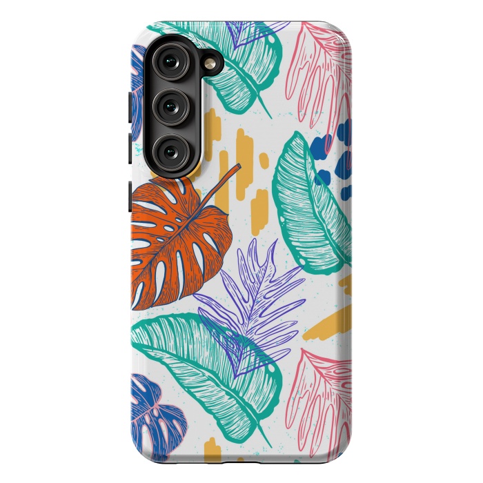 Galaxy S23 Plus StrongFit Monstera Leaves by ArtsCase