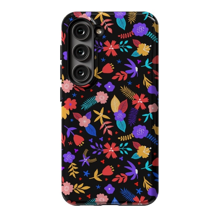 Galaxy S23 StrongFit Multicoulored Floral Design by ArtsCase