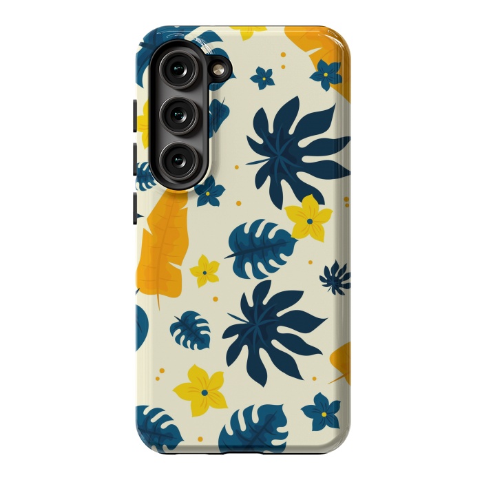 Galaxy S23 StrongFit Tropical Leaves Floral by ArtsCase