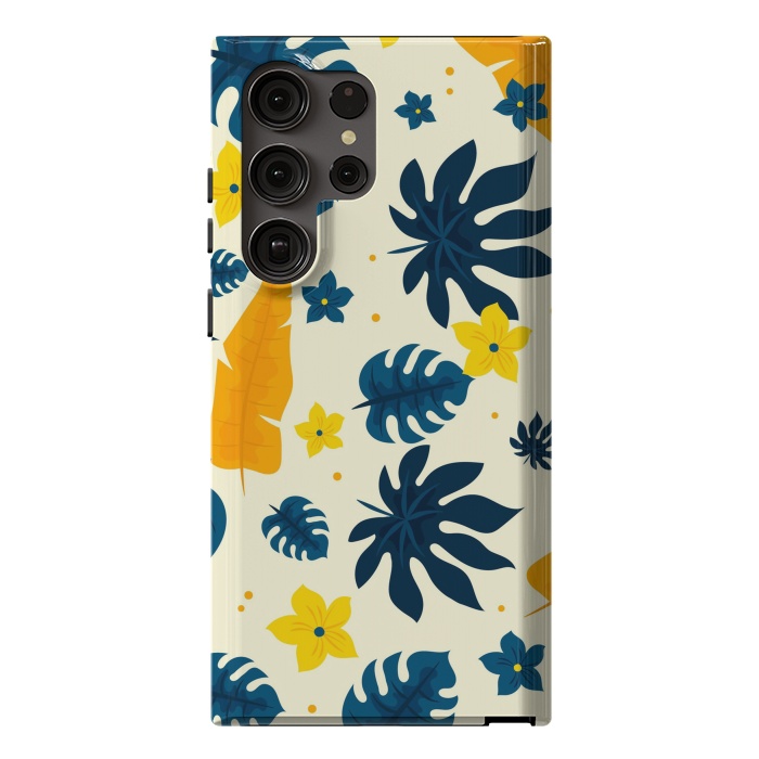 Galaxy S23 Ultra StrongFit Tropical Leaves Floral by ArtsCase