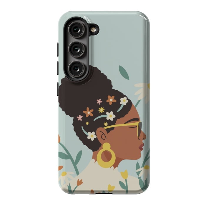 Galaxy S23 StrongFit Spring Afro Girl by ArtPrInk