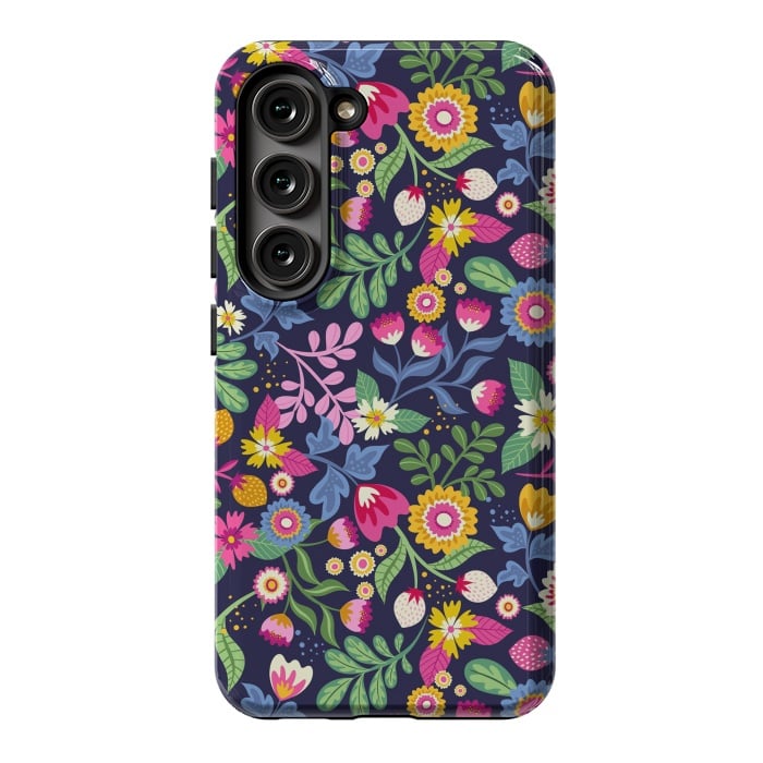 Galaxy S23 StrongFit Bright Flowers Colors by ArtsCase