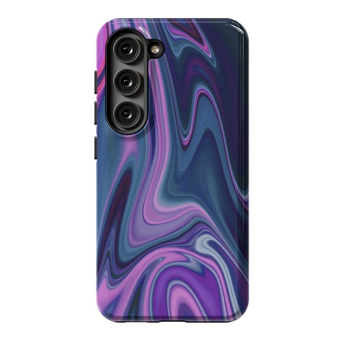 Galaxy S23 StrongFit Liquid Purple Pink and Blue Colors by ArtsCase
