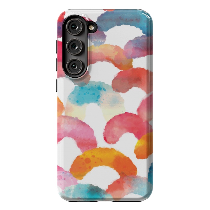 Galaxy S23 Plus StrongFit Watercolor multi scales by MALLIKA