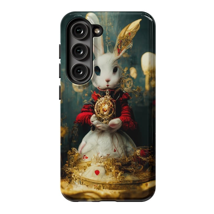 Galaxy S23 StrongFit white rabbit , Alice by haroulita