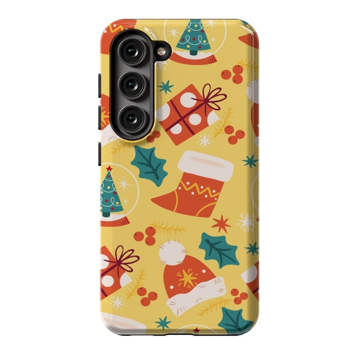 Galaxy S23 StrongFit Christmas Boots and Hats by ArtsCase