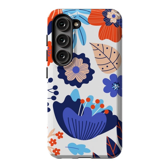 Galaxy S23 StrongFit Blue Flowers by ArtsCase