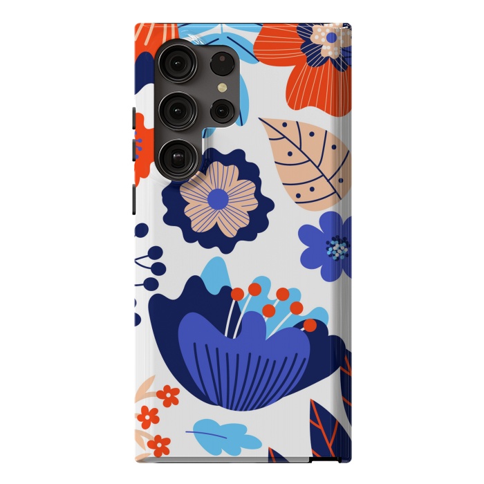 Galaxy S23 Ultra StrongFit Blue Flowers by ArtsCase
