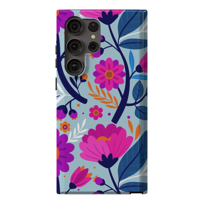 Galaxy S23 Ultra StrongFit Colorful Exotic Floral Pattern by ArtsCase