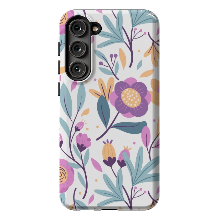 Galaxy S23 Plus StrongFit Purple Floral Pattern 0 by ArtsCase
