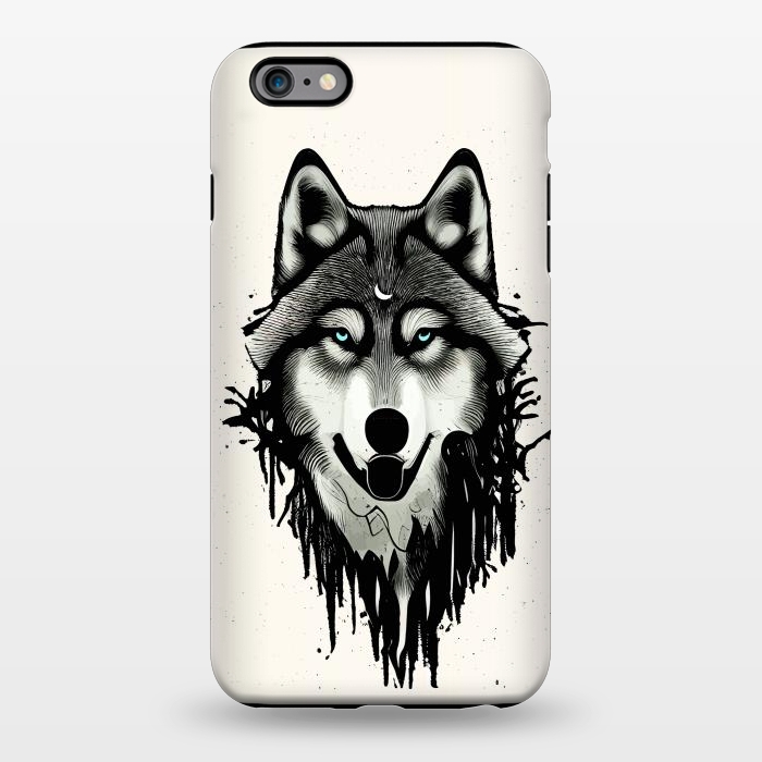 iPhone 6/6s plus StrongFit Wicked Soul, Werewolf Wolf Wild Animals Sketch, Wildlife Drawing Line Art, Wild Eclectic Dark Moon by Uma Prabhakar Gokhale