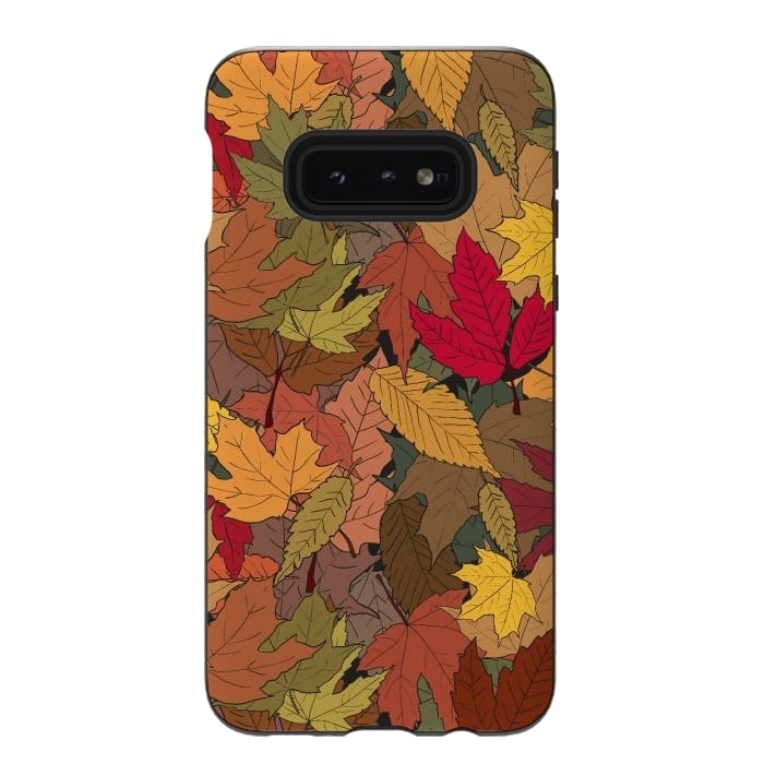 Galaxy S10e StrongFit Colorful autumn leaves by Bledi