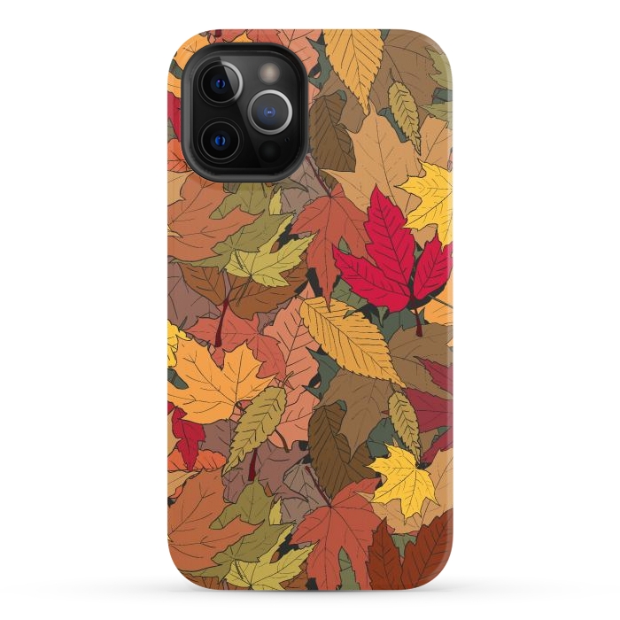 iPhone 12 Pro StrongFit Colorful autumn leaves by Bledi