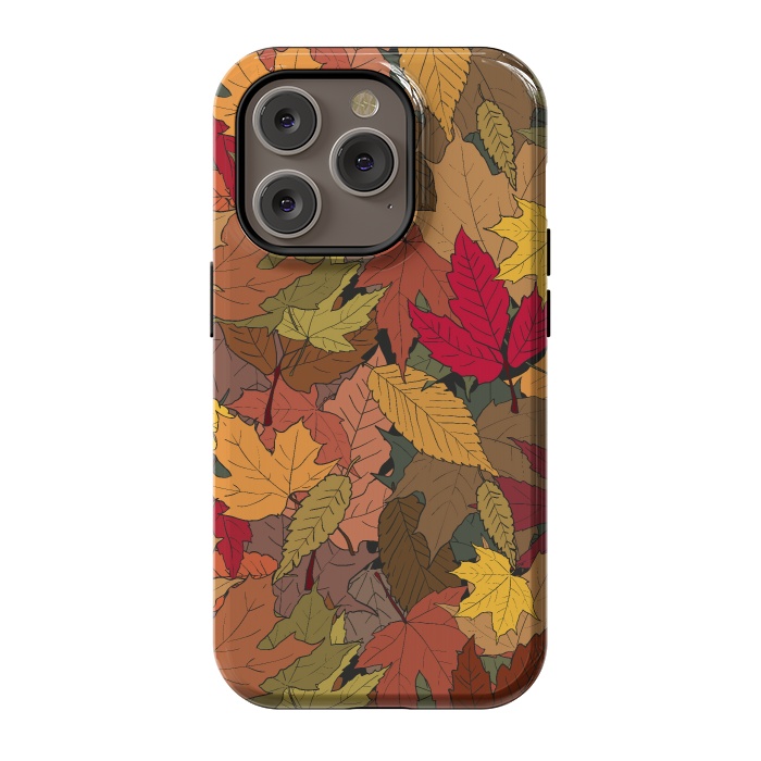 iPhone 14 Pro StrongFit Colorful autumn leaves by Bledi