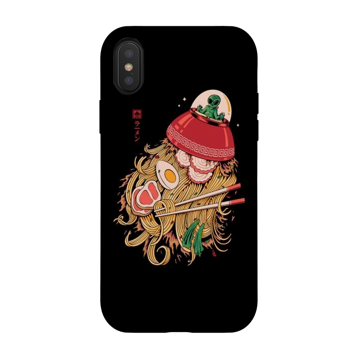 iPhone Xs / X StrongFit Alien Ramen Invasion by Afif Quilimo