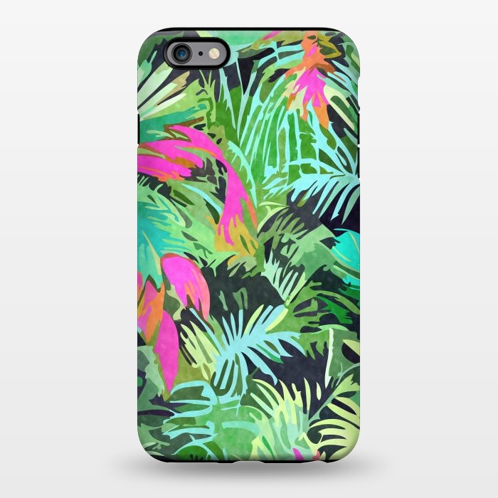 iPhone 6/6s plus StrongFit Tropical Jungle, Botanical Nature Plants, Palm Forest Bohemian Watercolor, Modern Wild Painting by Uma Prabhakar Gokhale