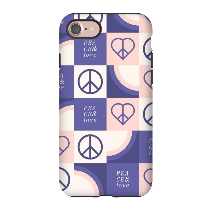 iPhone 7 StrongFit Peace & Love Pattern by ArtPrInk