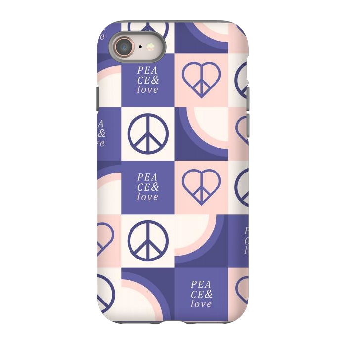 iPhone 8 StrongFit Peace & Love Pattern by ArtPrInk