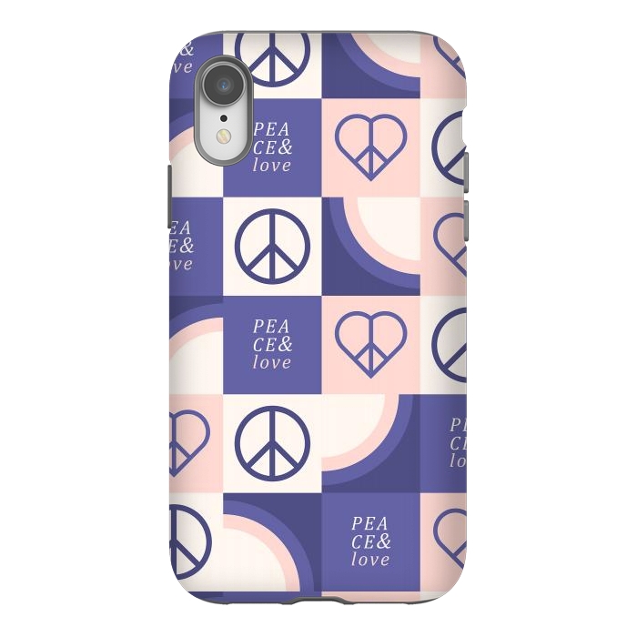 iPhone Xr StrongFit Peace & Love Pattern by ArtPrInk