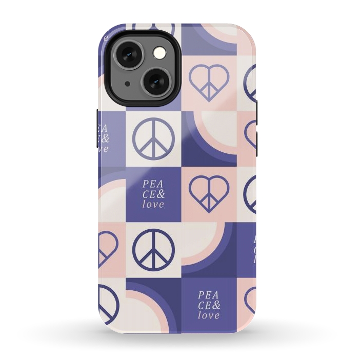 iPhone 12 mini StrongFit Peace & Love Pattern by ArtPrInk
