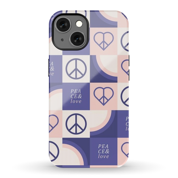 iPhone 13 StrongFit Peace & Love Pattern by ArtPrInk