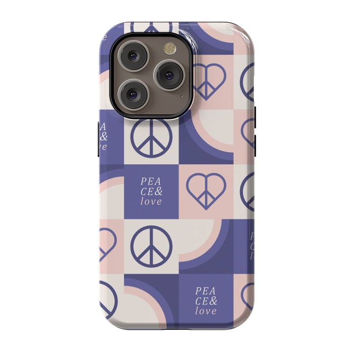 iPhone 14 Pro StrongFit Peace & Love Pattern by ArtPrInk