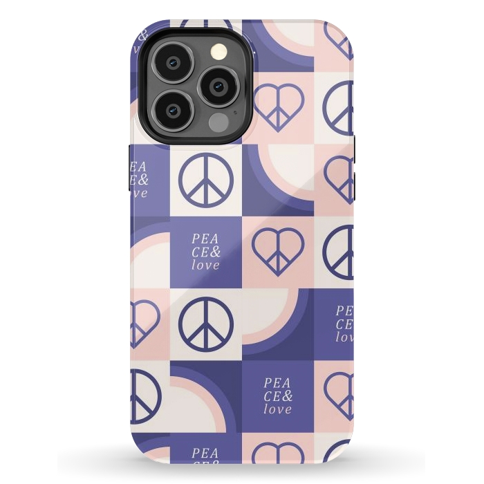 iPhone 13 Pro Max StrongFit Peace & Love Pattern by ArtPrInk